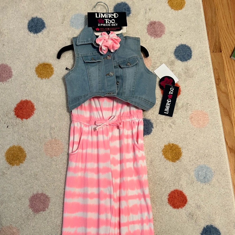 Brand New Girls 3 piece romper outfit - size 4T